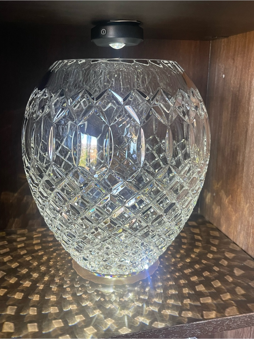 Large Crystal 10” height Vase